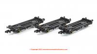 RT-PFA003-P Revolution Trains PFA 2 Axle Container Flat Triple Pack - DRS LLNW without containers